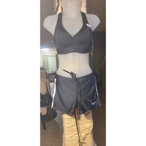 Champion Sports Bra Small Moisture Wicking Black Racerback NWT And Shorts